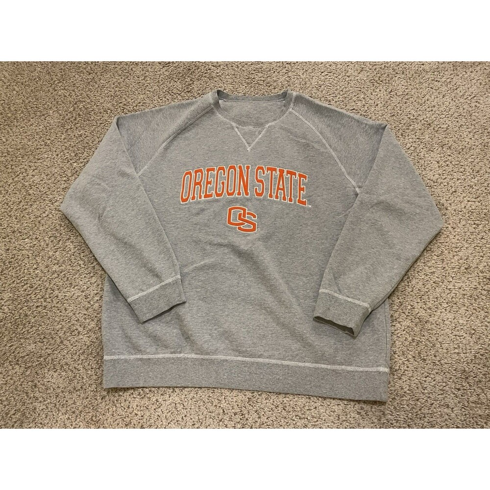 Oregon State Beavers Sweatshirt Mens XL Gray Fleece Crewneck OSU University